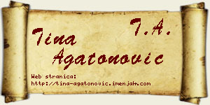Tina Agatonović vizit kartica